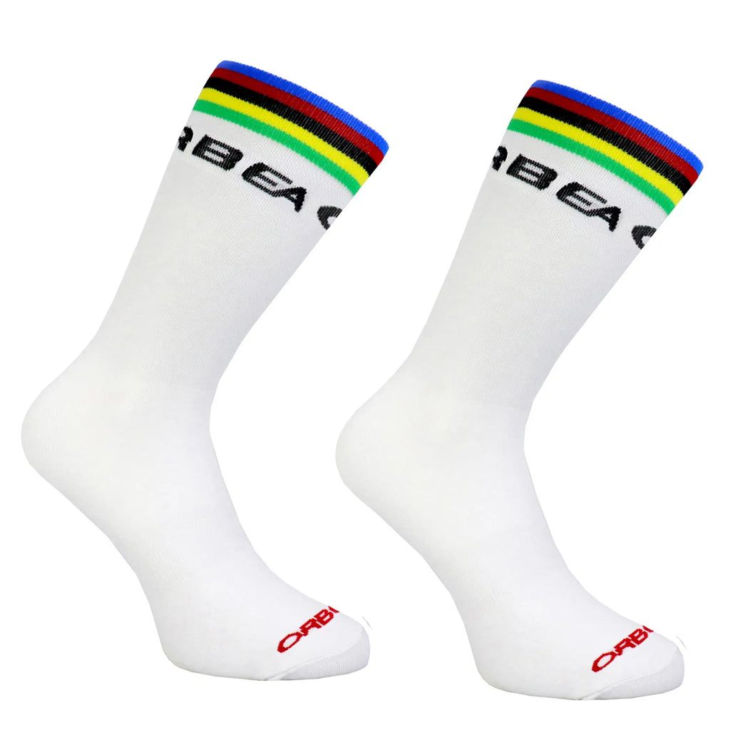 2024 White Cycling Socks Men Women Champion Team Breathable Quick Dry Outdoor Football Sporting Socks-WAYBIKER