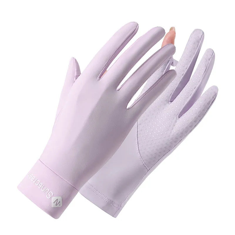 Summer Women's Sunscreen Gloves Are UV Resistant Ice Resistant And Can Expose Fingers During Outdoor Cycling-WAYBIKER