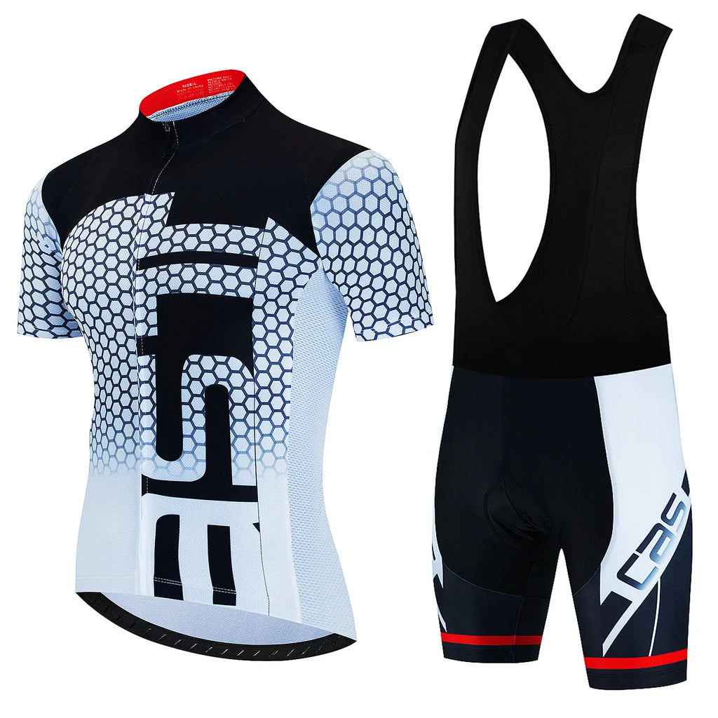 2023 Bicycles Cycling Jersey Set MTB Men's Cycling Maillot Summer Cycle T-Shirt Bib Shorts Suit Triathlon Mountain Bike Clothes-WAYBIKER