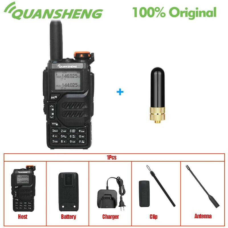 Quansheng Walkie Talkie UV-K5 Long Range Air Dual-Band 2-Way Radio 5W High Power 1600mAh Portable 200 Channel Free TPYE-C Cable-WAYBIKER