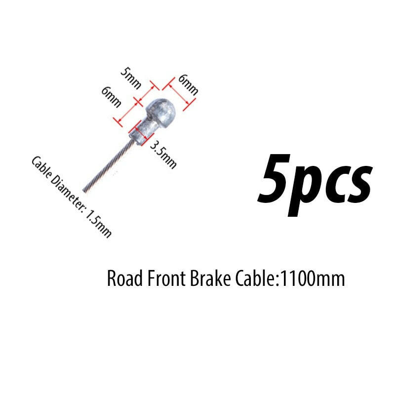 5PC Bicycle Brakes Line Road Mountain Bike Brake Cable Universal Bicycle Shift Cable Durable Road MTB Brake Shift Wire-WAYBIKER