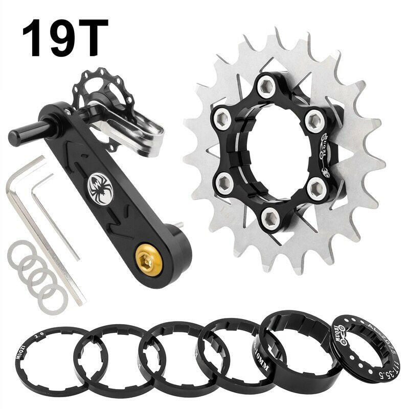 MUQZI Conversion Kit 18T 19T 20T 21T 22T Single Speed Cassette Cog And Chain Tensioner For Road And MTB Bike-WAYBIKER