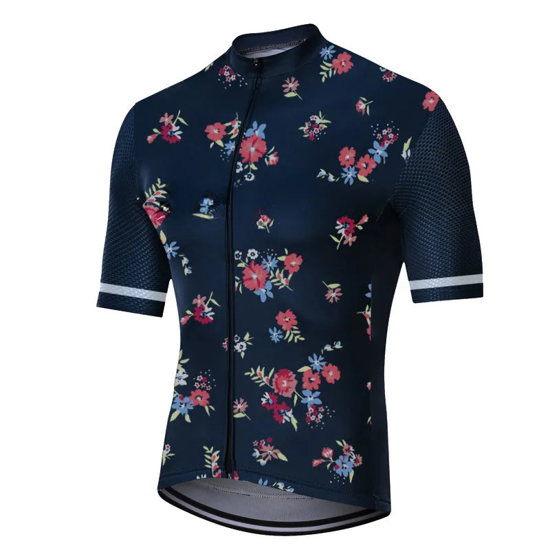 Men Short Sleeve Cycling Jersey Mtb Road Bicycle Shirt Summer Breathable Bike Jersey Cycling-WAYBIKER