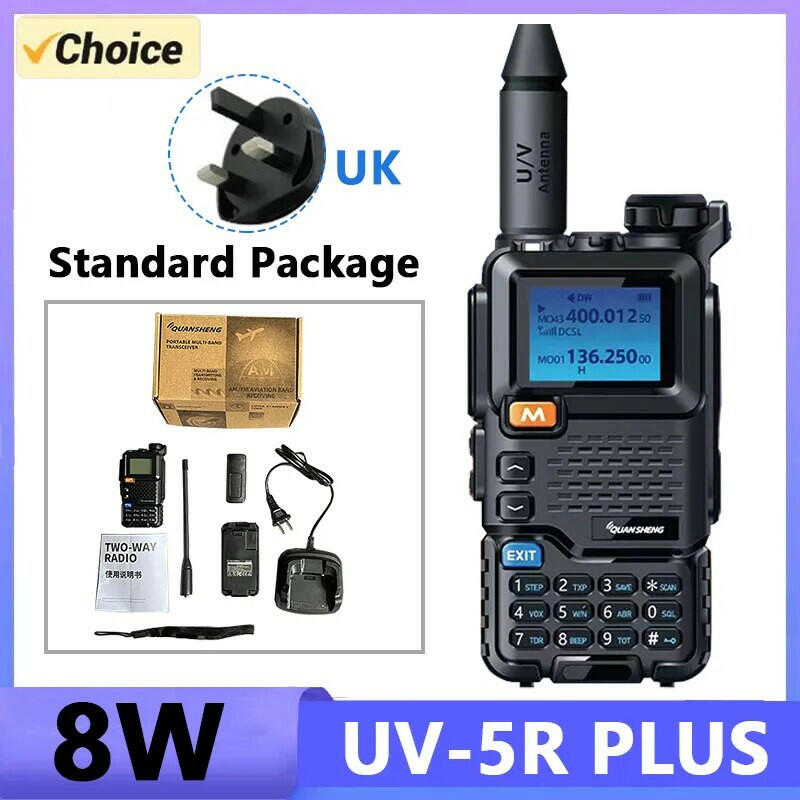 Quansheng UV 5R Plus Walkie Talkie Portable Am Fm Two Way Radio Commutator VHF Station K5 Receiver Band Transceiver UV-K5 UV-K58-WAYBIKER