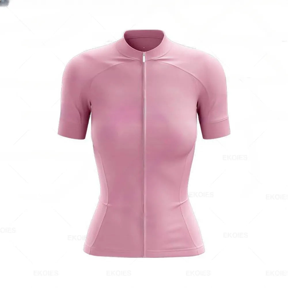 Women's Cycling Clothing 2023 New Short Sleeve Maillot Ciclismo Summer Cycling Jersey Triathlon Bike Jersey-WAYBIKER