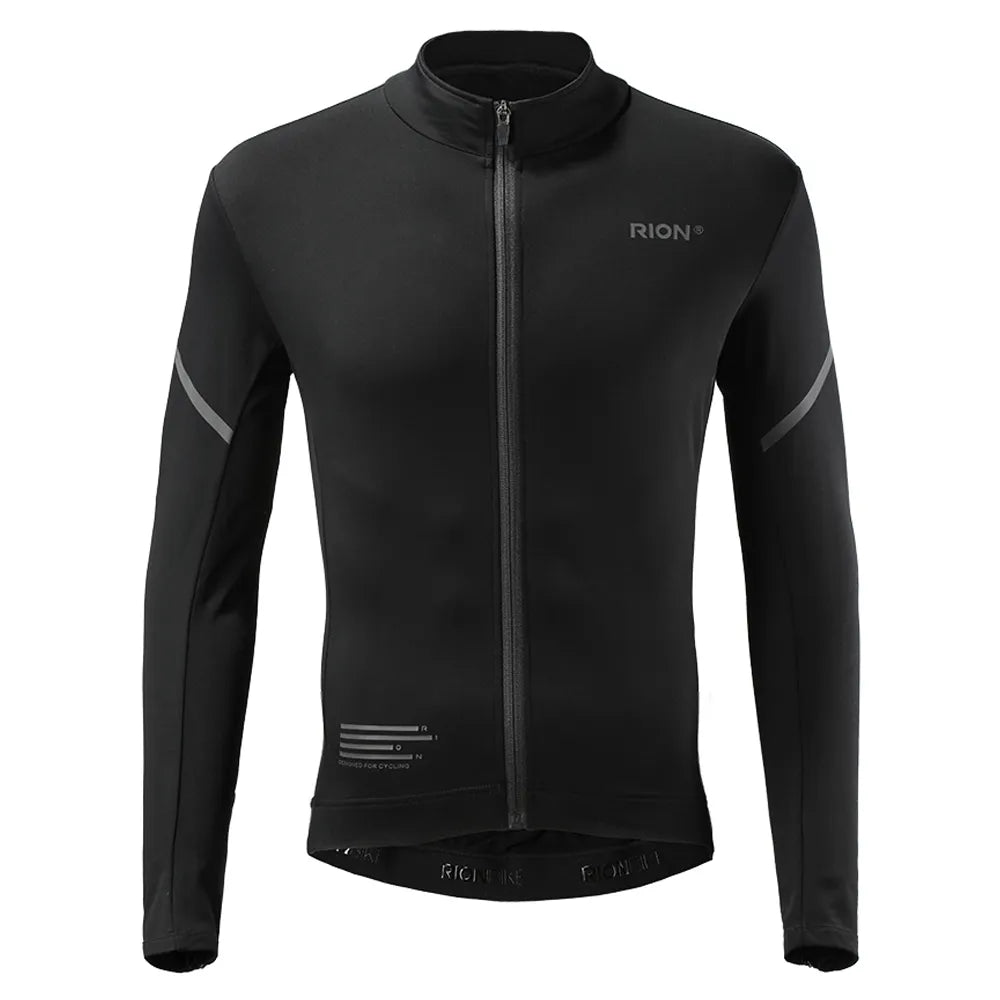 RION Winter Man Cycling Jersey MTB Jerseys Road Bike Shirts Bicycle Clothing Long Sleeve Motorcross T-Shirt Windbreaker Fleece