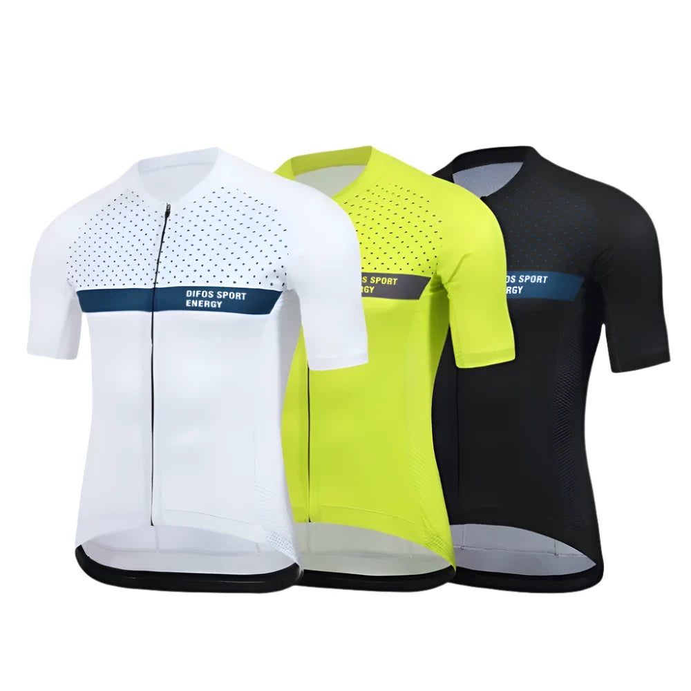 DIFOS Men Cycling Jersey Summer Breathable MTB Maillot Bike Shirt Short Sleeves Road Bicycle Clothing Anti-Pilling Sportswear