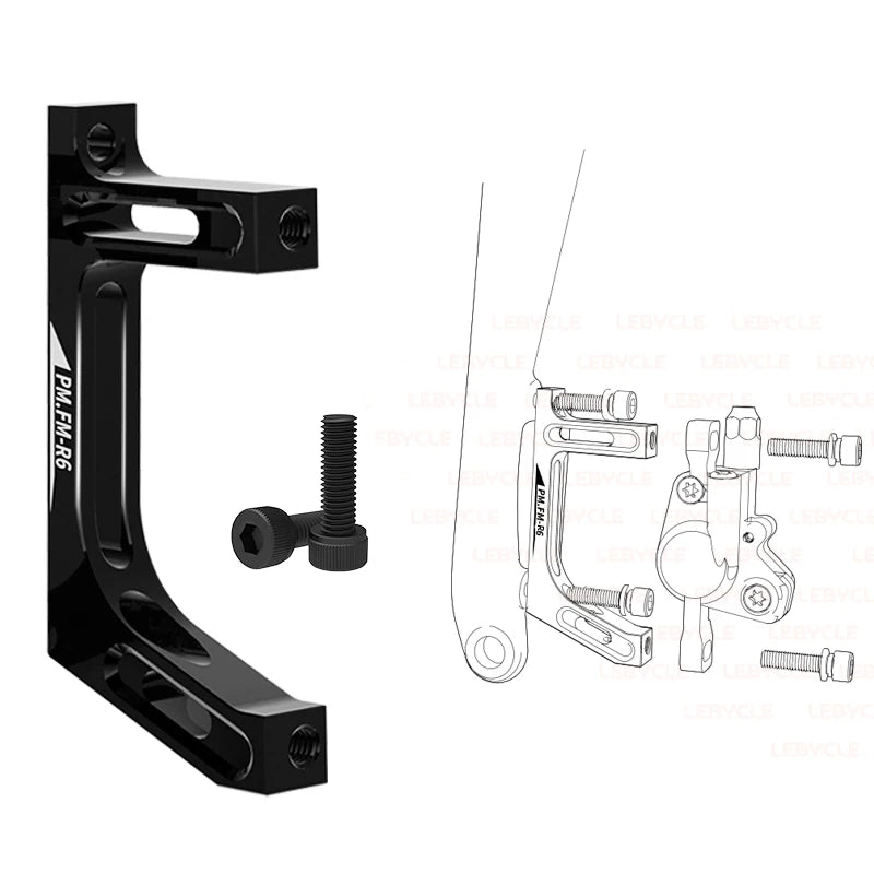 Lebycle Road bike Disc Brake Flat Mount Adapter Ultralight Bracket Disc Brake Adaptor For 140 160mm-WAYBIKER