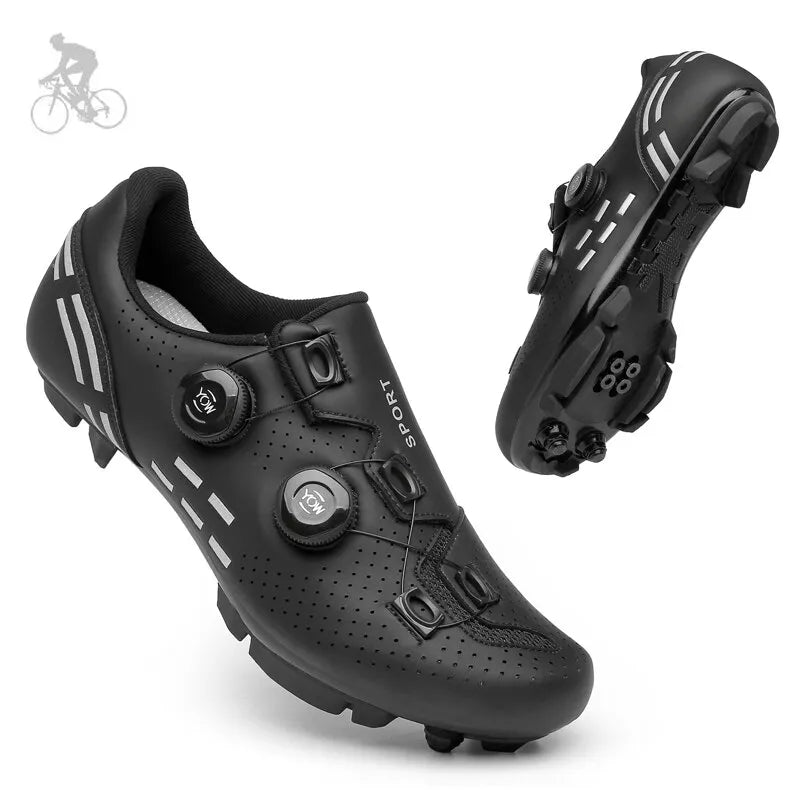 Cycling Sneaker MTB Men Sports Dirt Bike Shoes Spd Pedal Mountain Bicycle Footwear Speed Racing Man Flat Off Road Cycling Shoes-WAYBIKER