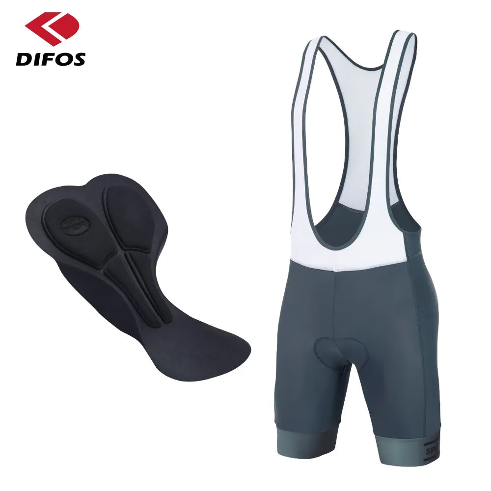 DIFOS Men Cycling Bib Shorts Summer Mountain Bike Breathable Outdoor Wear Cycling 3D Padded Bicycle Pants MTB Riding Bib Tights