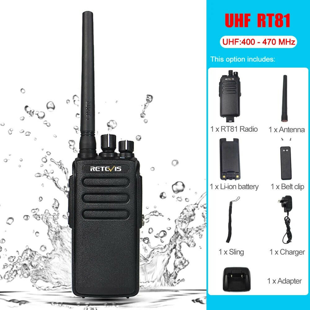 Retevis RT81 DMR Digital Walkie Talkie Powerful Long Range Walkie-Talkie 10W Waterproof Portable Two-Way Radio for Hunting-WAYBIKER