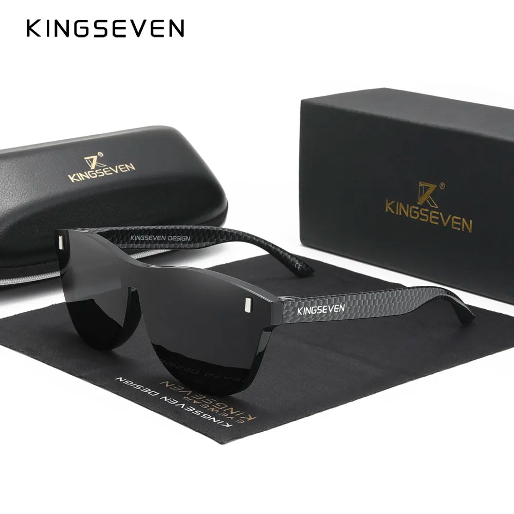 KINGSEVEN New Brand Design Men's Glasses Polarized Sunglasses Women Integrated Lens Fashion Eyewear Oculos de sol-WAYBIKER