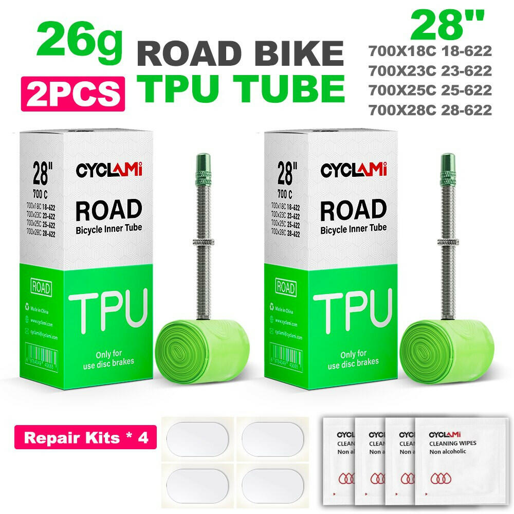 2 Pieces Ultra-light 26 Grams TPU Material Bike Inner Tube 700C 18 25 28C Road Bicycle Tire French Valve Super Light Cycling-WAYBIKER