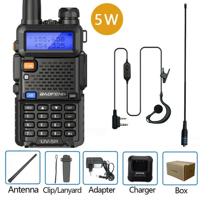 Baofeng UV-5R 8W True High Power 8/5W Powerful Walkie Talkie Long Range 16km Dual Band Two Way Radio CB Portable UV5R Hunting-WAYBIKER