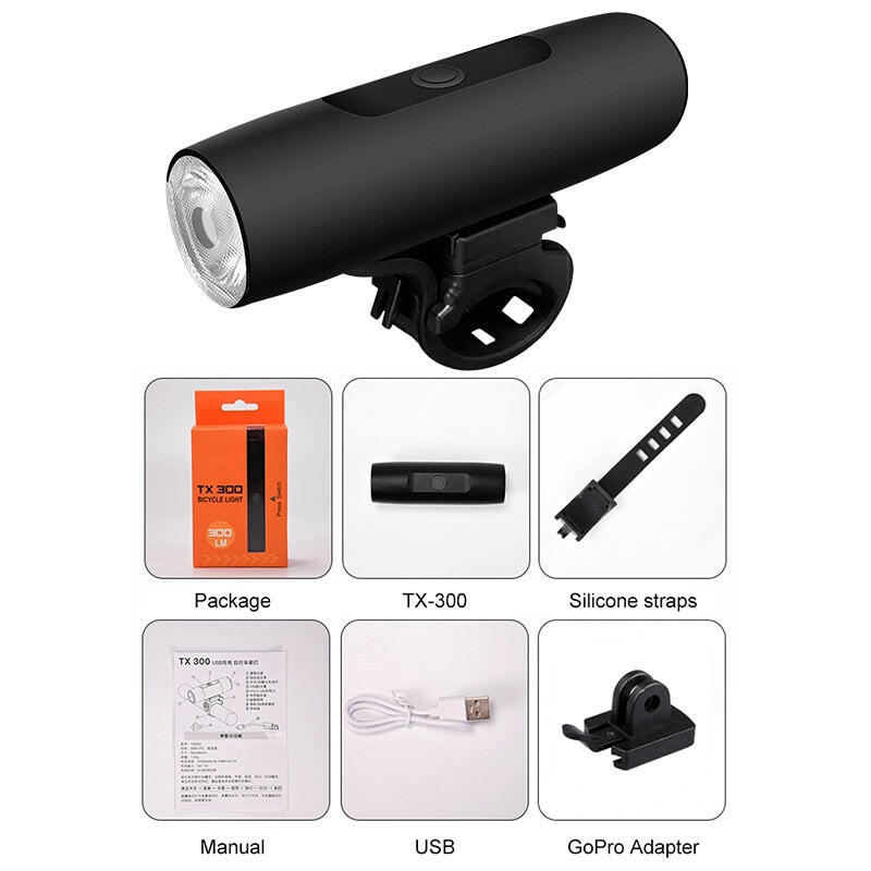 XOSS Bicycle Light 400Lumen Bike Headlight Power Bank Flashlight Handlebar USB Charging MTB Road Cycling Highlight