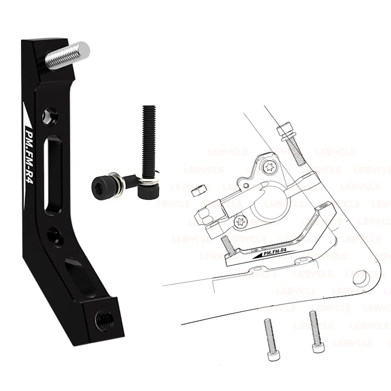 Lebycle Road bike Disc Brake Flat Mount Adapter Ultralight Bracket Disc Brake Adaptor For 140 160mm-WAYBIKER