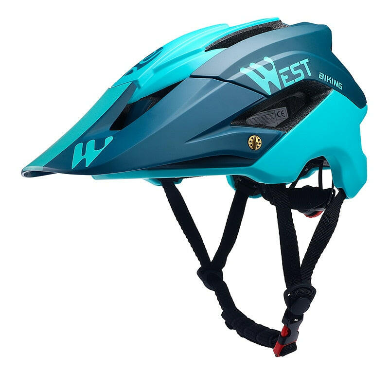 WEST BIKING Men Cycling Helmet With Sun Visor MTB Road Bike Trail XC Helmet Adjustable Ultralight Safety Sport Bicycle Helmet-WAYBIKER