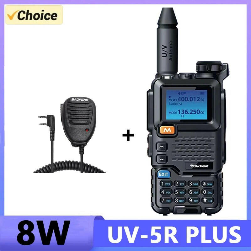 Quansheng UV 5R Plus Walkie Talkie Portable Am Fm Two Way Radio Commutator VHF Station K5 Receiver Band Transceiver UV-K5 UV-K58-WAYBIKER