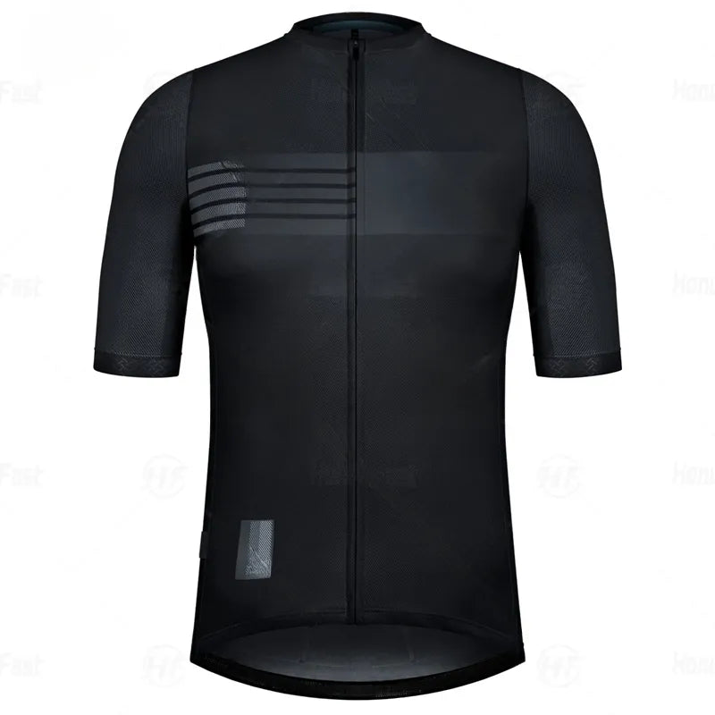 Summer High Quality 2023 New Team Men Cycling Jersey Clothing Black Short Sleeve Breathable Quick Dry Cycle Jersey-WAYBIKER