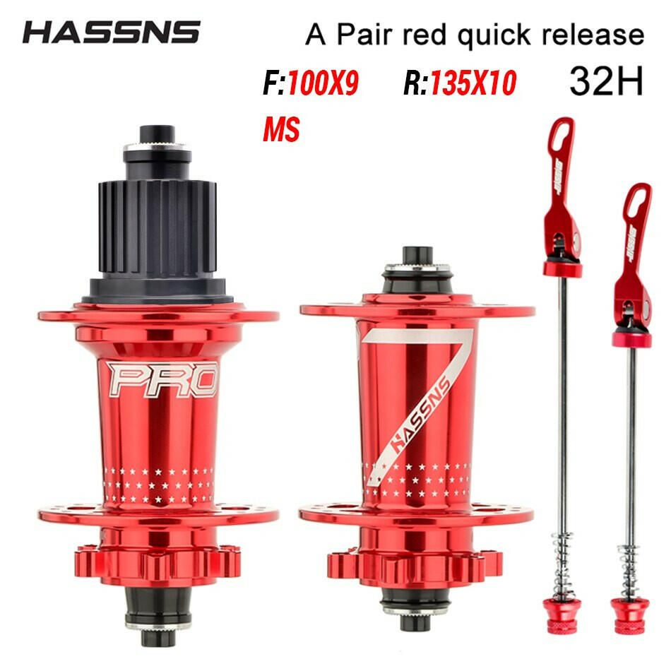 HASSNS PRO7 Bicycle Hub HG/XD/MS 32Holes J-Bend Spoke 4Pcs Sealed Bearing for SHIMANO Mountain Bike Freehub 8/9/10/11/12Speed