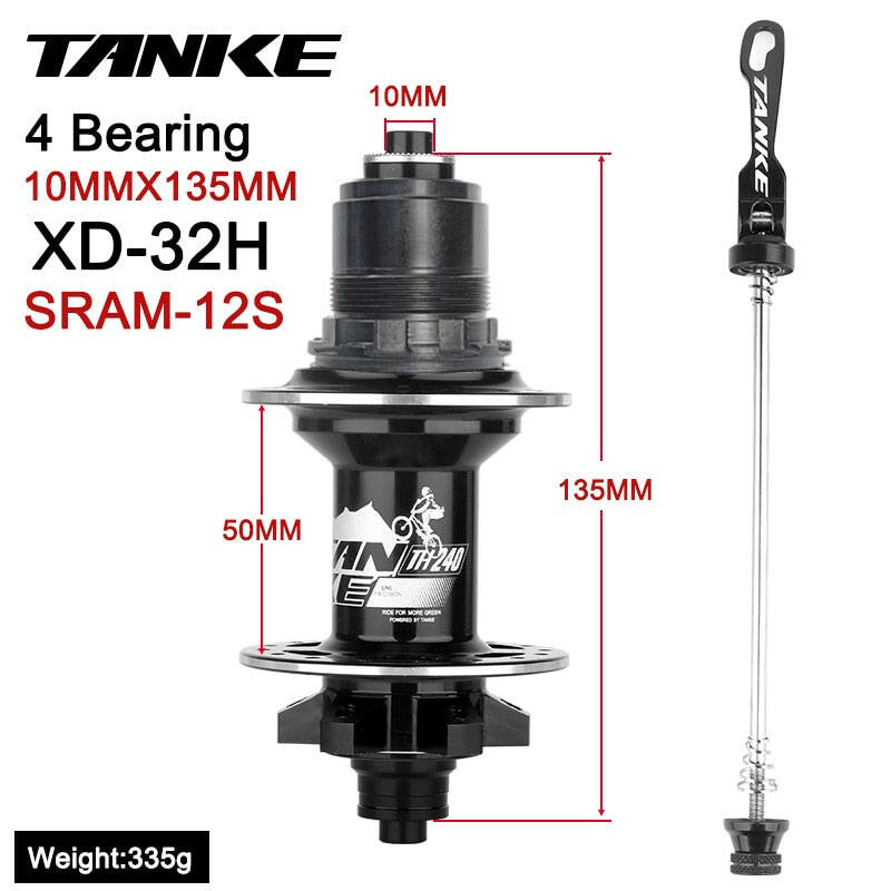 TANKE MTB Hub 6 NBK cubo Sealed Bearing 108 Ring 32 Holes Mountain Bike Disc Brake Aluminum Alloy Bike Hub 7 8 9 10 11 12 Speed-WAYBIKER