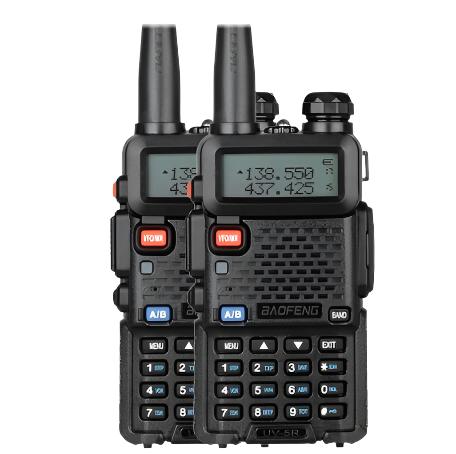 2pcs Baofeng Original UV5R Walkie Talkie Dual Band 136-174Mhz 400-520Mhz Portable BF UV-5R 8W Two Way Radio Pofung Transceiver-WAYBIKER