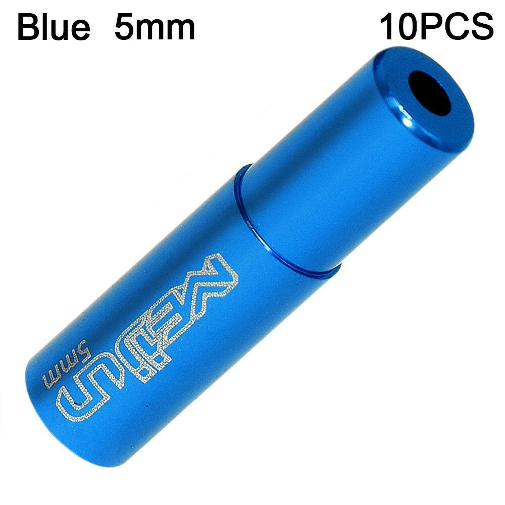 10pcs Bike Bicycle Aluminum Alloy 4mm 5mm Derailleur Shift Brake Cable End Cap Housing Ferrules Crimps Dust Cover Wire Tip-WAYBIKER