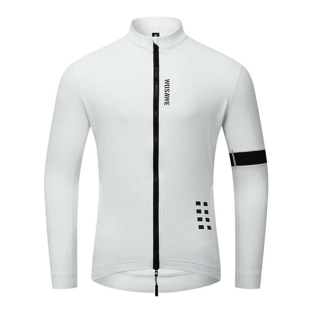 WOSAWE Mens Winter Thermal Cycling Jersey Keep Warm MTB Bike Coat Bicycle Clothing Long Sleeve Jerseys Ciclismo Jackets 5-15℃-WAYBIKER