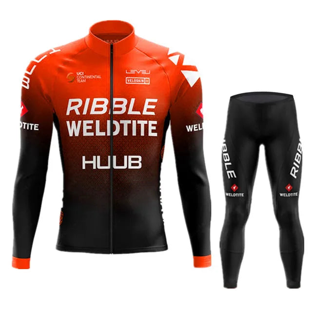 Autumn Cycling Jersey Set Long Sleeve Kit 2023 New HUUB Cycling Clothing Sports breathable Men Road Bike Suit MTB Pants Wear