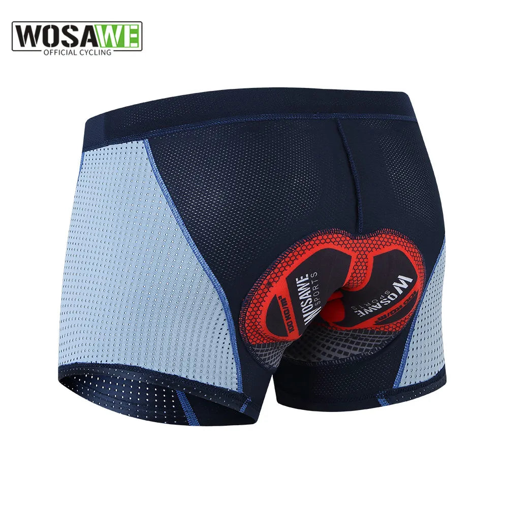 WOSAWE Upgrade Cycling Shorts Men Cycling Underpant Pro Shockproof Padded Bicycle Underpant MTB Road Bike Underwear Man Shorts-WAYBIKER