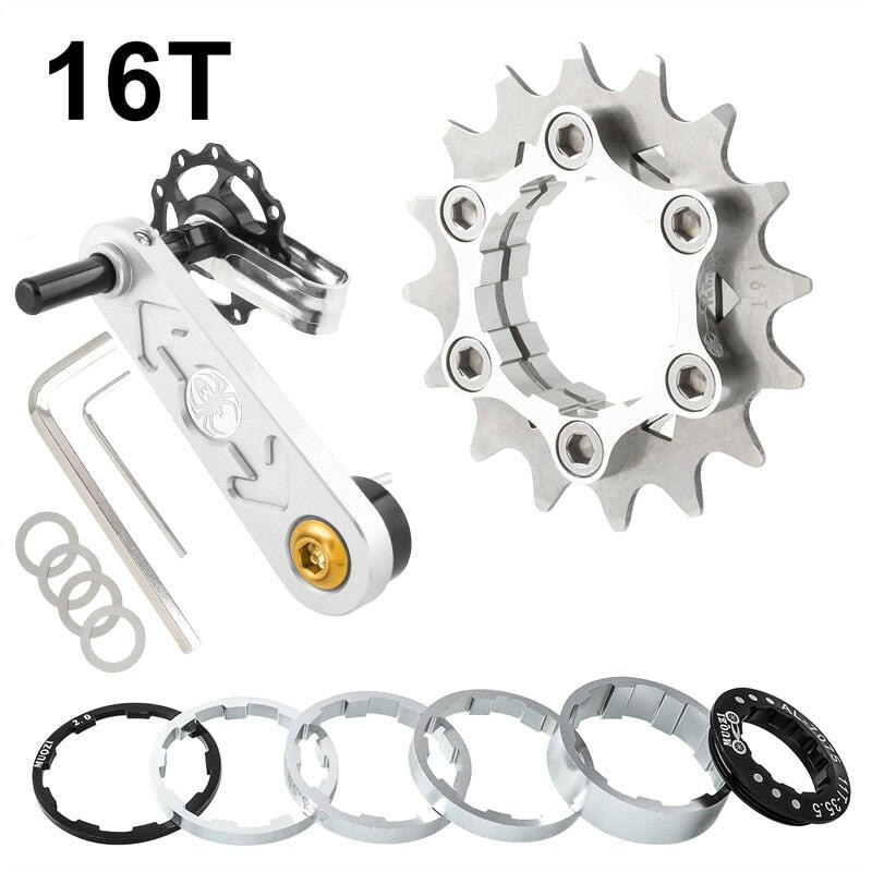 MUQZI Conversion Kit 12T 13T 14T 15T 16T 17T Single Speed Cassette Cog And Chain Tensioner For Road And MTB Bike-WAYBIKER