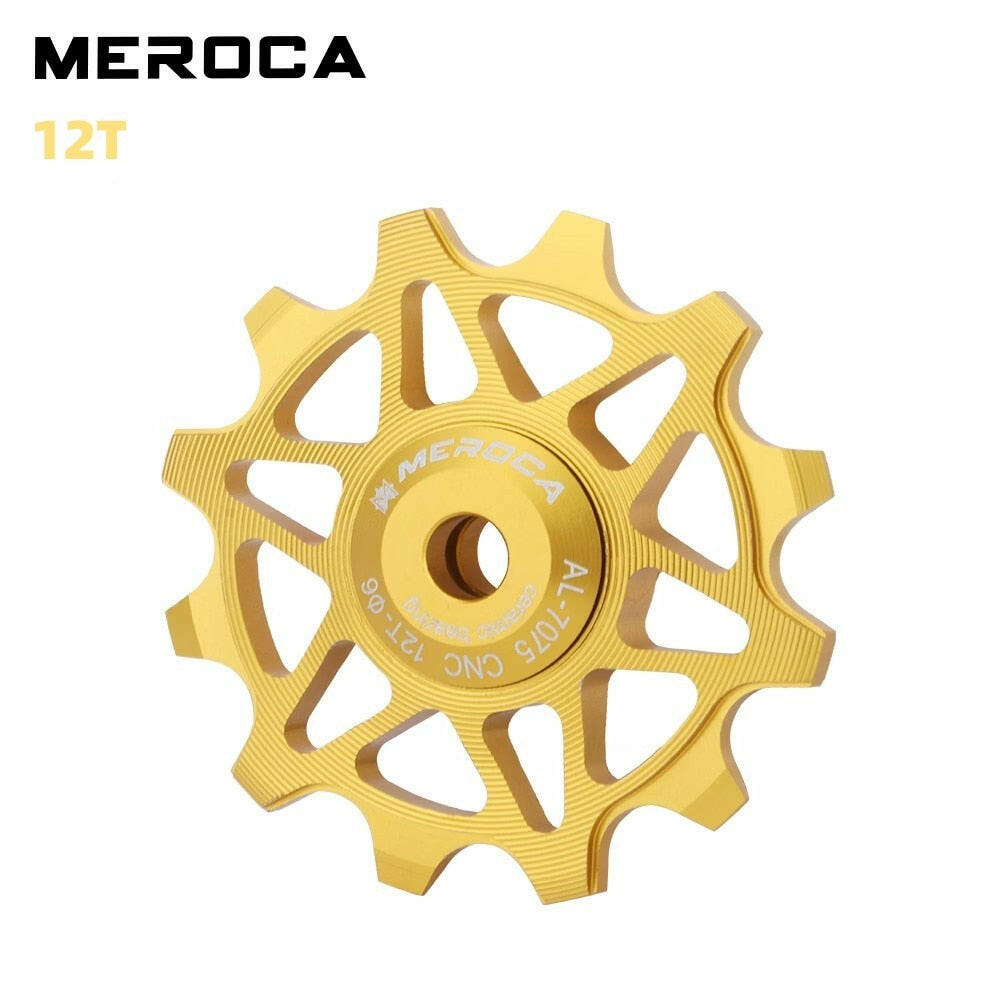 MEROCA Ceramic Pulleys 12/14T Bicycle Derailleur 9v 10v 11v Rear Derailleur Mtb Pulleys Wheel Ceramic Bearing Road Mountain Bike-WAYBIKER