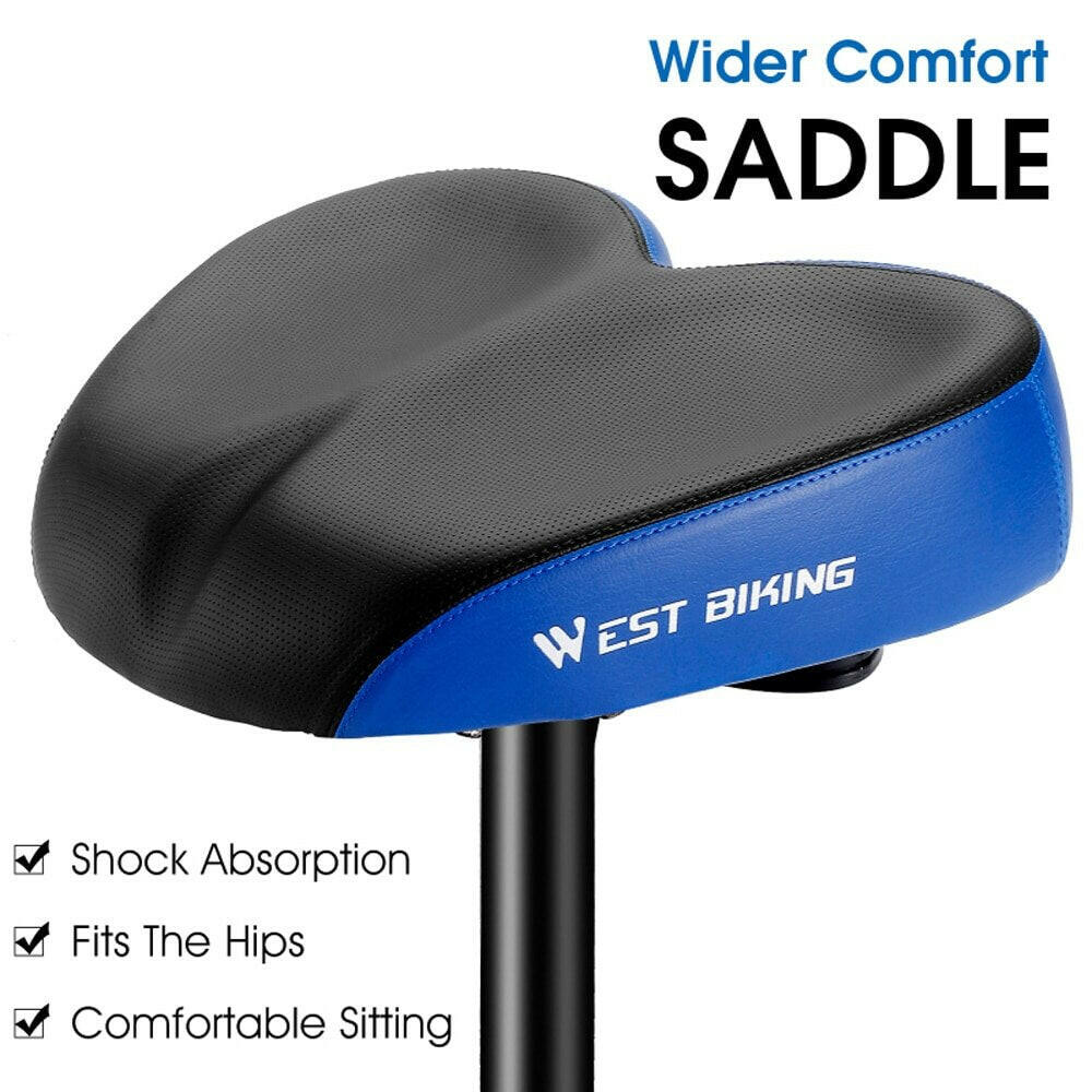 WEST BIKING Bicycle Replacement Saddle Ergonomic Soft Widen Thicken Road Bike Cushion Riding Comfortable Shockproof Cycling Seat-WAYBIKER