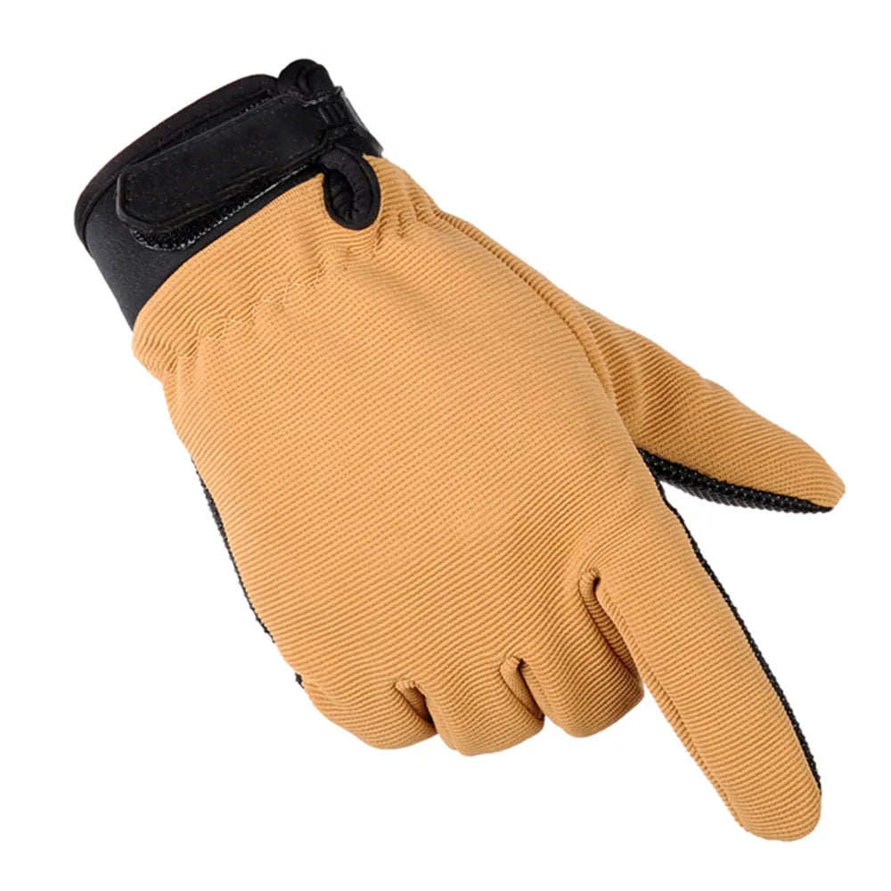 Summer Cycling Gloves Breathable Outdoor Riding Gloves Man Tactical Lady Light Bicycle Non-Slip Gloves Full Finger Fingerless-WAYBIKER