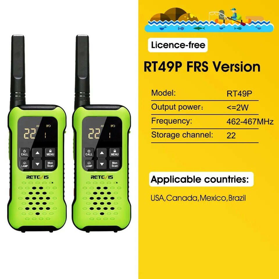 Retevis Walkie Talkie Waterproof IP67 Floating Two-way Radio 2 pcs Included PMR 446 Rechargeable AA Battery Fishing Kayak RT649P-WAYBIKER