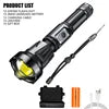 New XHP360 Most Powerful LED Flashlight Torch USB Rechargeable Tactical Flash Light 18650/26650 Waterproof Zoomable Torch