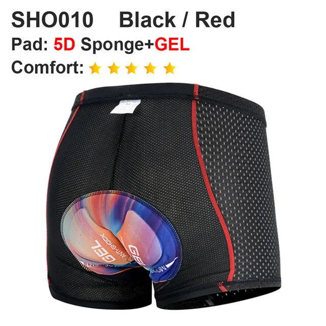 NEWBOLER Cycling Shorts Breathable Mesh Bicycle Underwear 5D Gel Pad Shockproof Cycling Underwear MTB Bike Shorts  Man Shorts-WAYBIKER