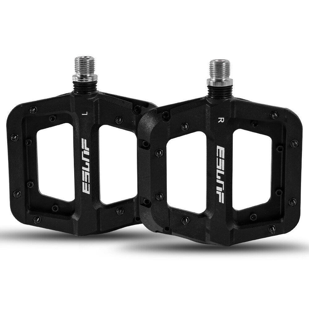 ESLNF Bicycle Pedals Bike Ultralight Seal Bearings Cycling Nylon Road bmx Mtb Pedals Flat Platform Bicycle Parts Accessories-WAYBIKER