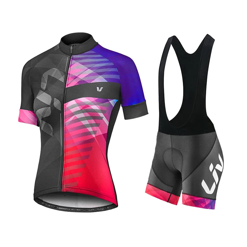 Liv Cycling Shorts Set 2023 New Women Cycling Jersey Bike Clothing Suit Liv Team Version Racing Suit Roupa Ciclismo Feminine-WAYBIKER