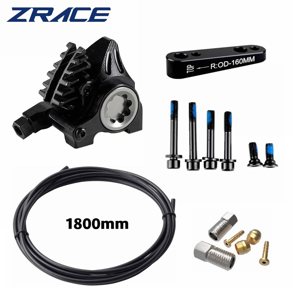 ZRACE XG Flat Mount Caliper, Road Hydraulic Brake, ICE-TECH Pads, BMX Raceing, Full CNC Lightweight