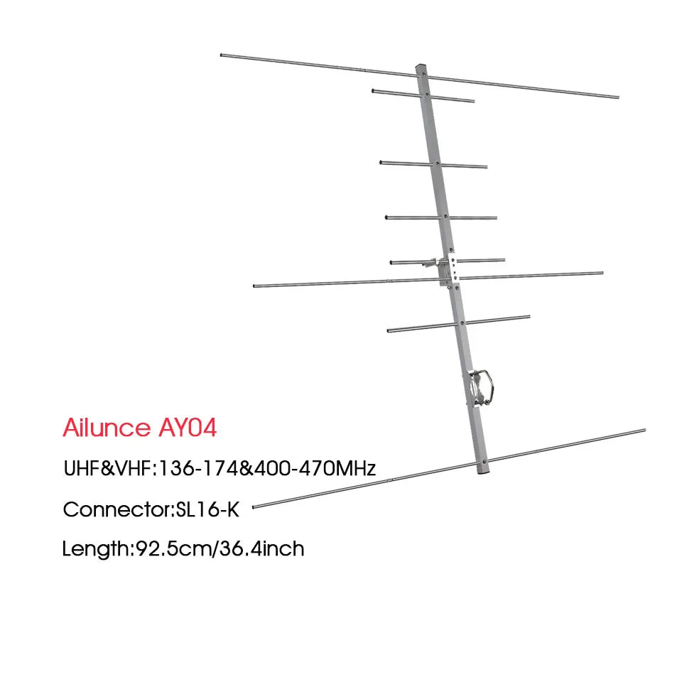 RETEVIS Ailunce AY04/1/2/3 High Gain Ham Radio Yagi Antenna SL16-K VHF/UHF Walkie Talkie Yagi–Uda Antenna Two-way Radio Repeater-WAYBIKER