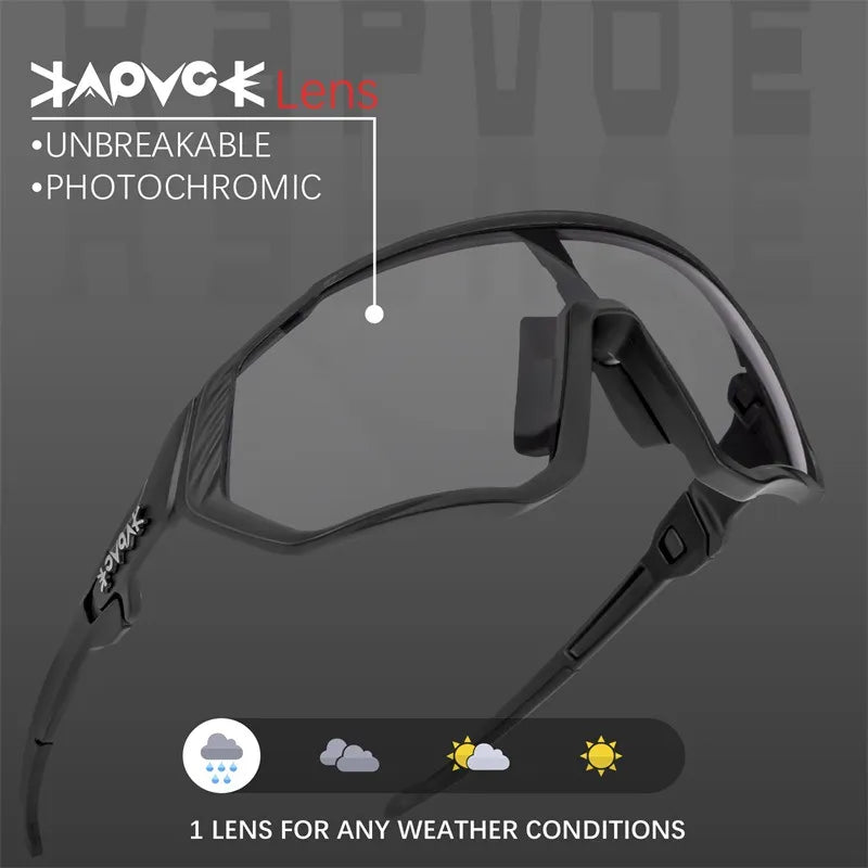 Photochromic Cycling Glasses UV400 Bicycle Glasses Sports Men's Sunglasses MTB Road Cycling Eyewear Hiking Protection Goggles