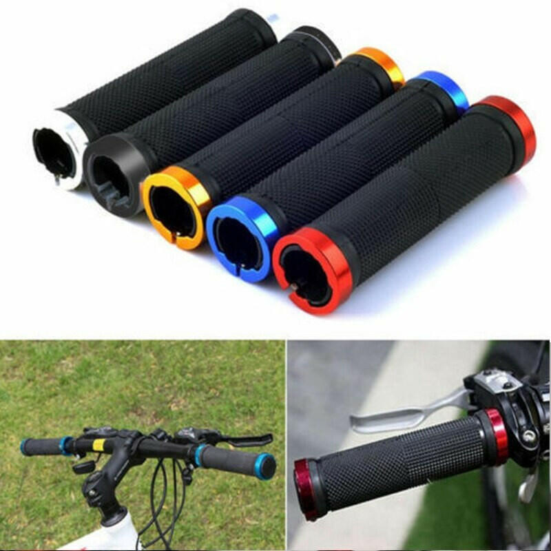 Bicycle Rubber Grips MTB Alloy Lock Bilateral Lock Handlebar Grips Anti Slip Cycling Handlebar Sleeve BMX Bicycle Accessories-WAYBIKER