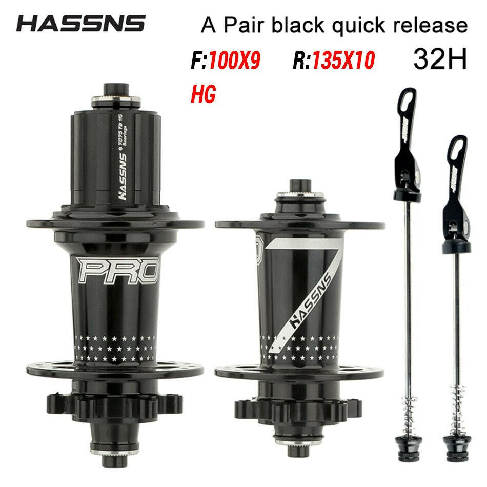 HASSNS PRO7 Bicycle Hub HG/XD/MS 32Holes J-Bend Spoke 4Pcs Sealed Bearing for SHIMANO Mountain Bike Freehub 8/9/10/11/12Speed