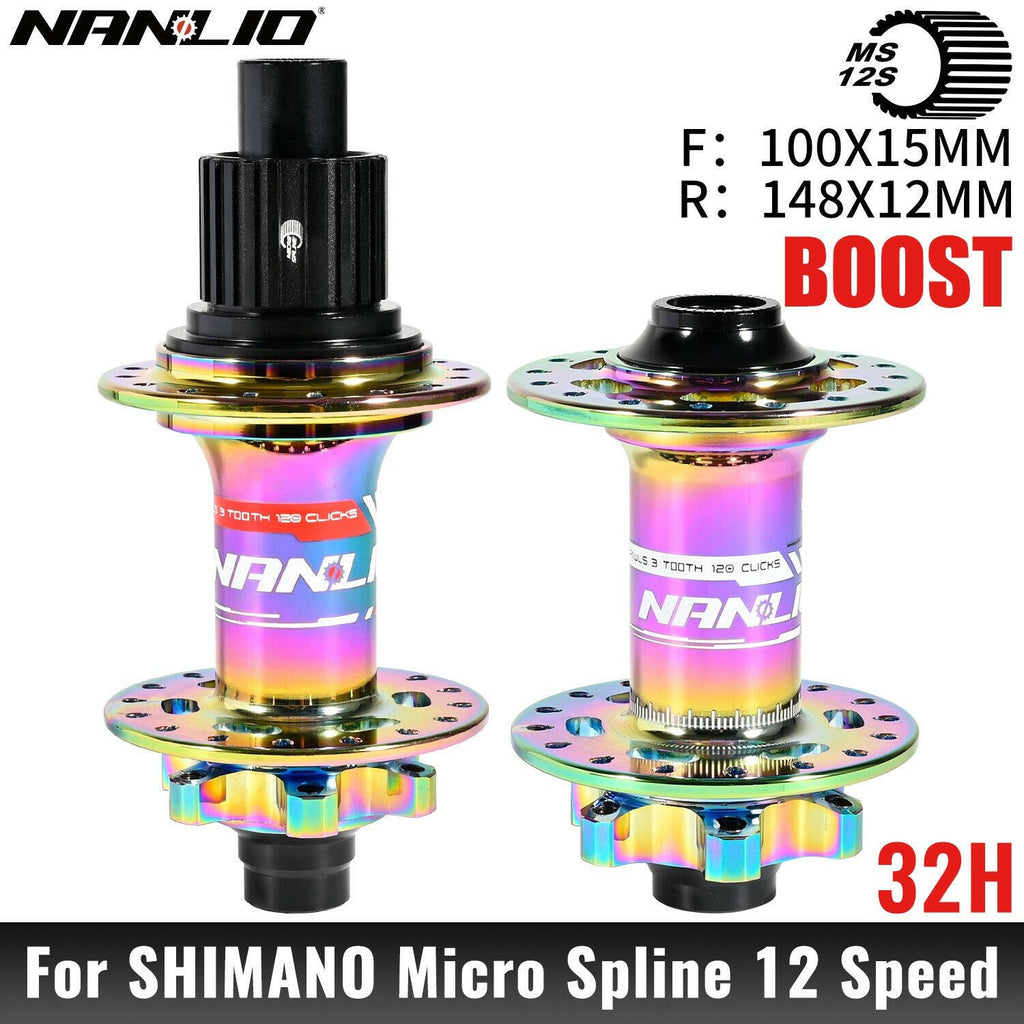 NanLio XM820 Boost Bicycle Hub Front 110x15MM Rear 12x148MM THRU TA 28H 32 Holes HG XD MS 8s 9s 10s 11s 12 Speed E-Bike Part-WAYBIKER