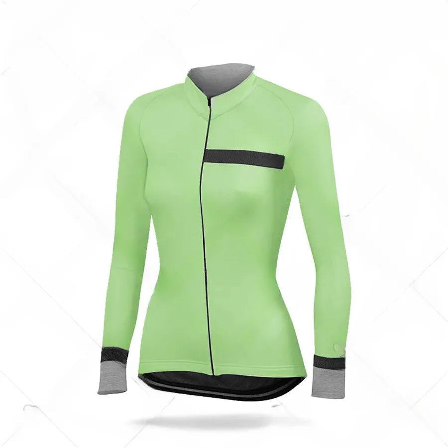 Woman Summer Cycling Jersey Thermal Long Sleeve Clothing Lady MTB Racing Clothes Training Uniform Maillot Ciclismo-WAYBIKER