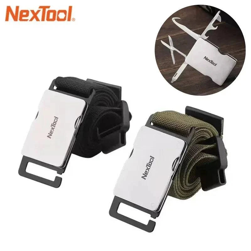 Xiaomi NexTool Multi Functional Men Waist Belt Buckle Repair Tool Screwdrivers Scissors File Bottle Opener SIM Card Pin Remover