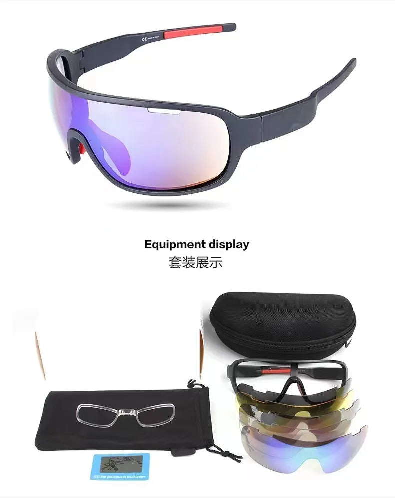 Outdoor Sports Glasses Shades Factory PC Full Coating Lens Bike Sunglasses TR90 Frame Uv400 Polarized Cycling Set