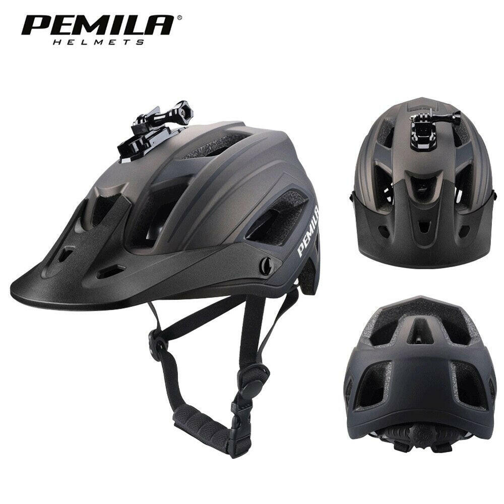 PEMILA Outdoor DH MTB Bicycle Helmet Integrally-molded Road Mountain Bike Helmet Ultralight Racing Riding Cycling Helmet-WAYBIKER