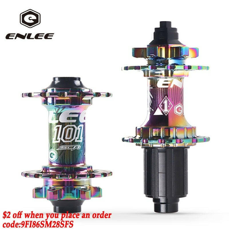 ENLEE Rainbow 32 Holes 6 Pawls Mountain Bike Disc Brake Hub QR 100*9MM/135*10MM MTB Bicycle Hubs-WAYBIKER